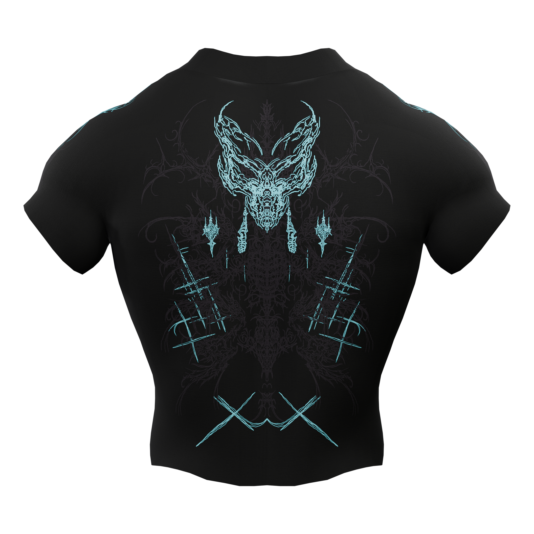 Prime Arc Zip Compression Tshirt Half Sleeve - Blue/Black