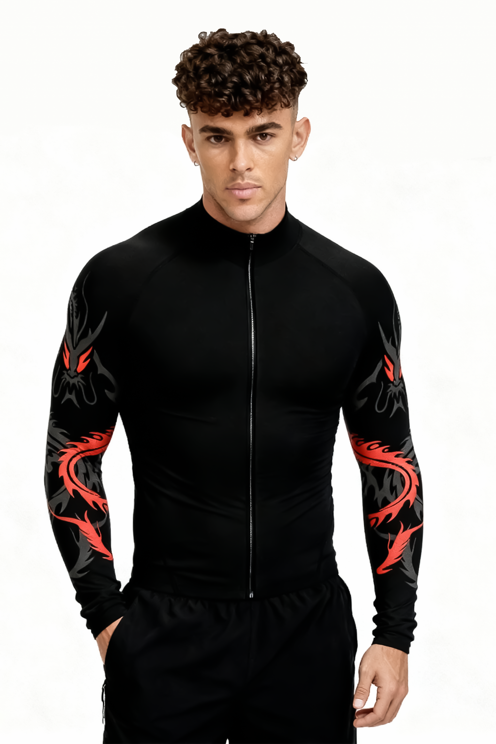 Draco Rage Compression Zipper - Black