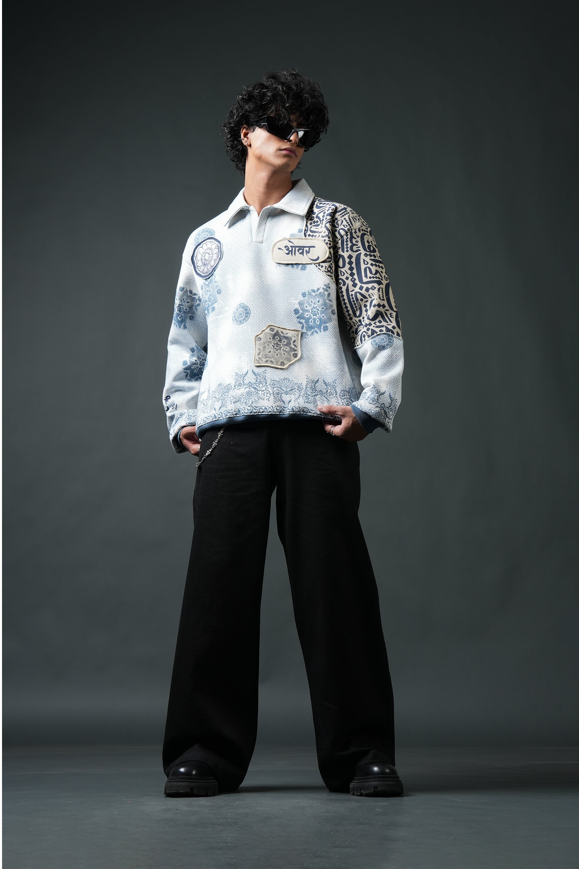 Ekanti-Kari Collared Sweatshirt