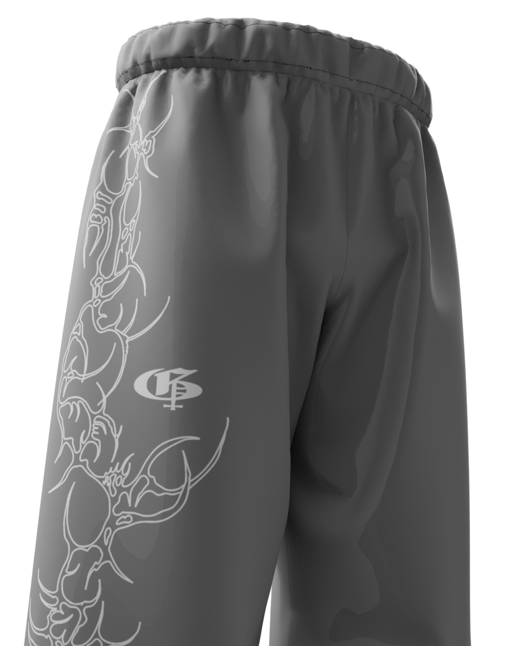 Dark Grey Xyden Unisex Straight Fit Baggy Pants
