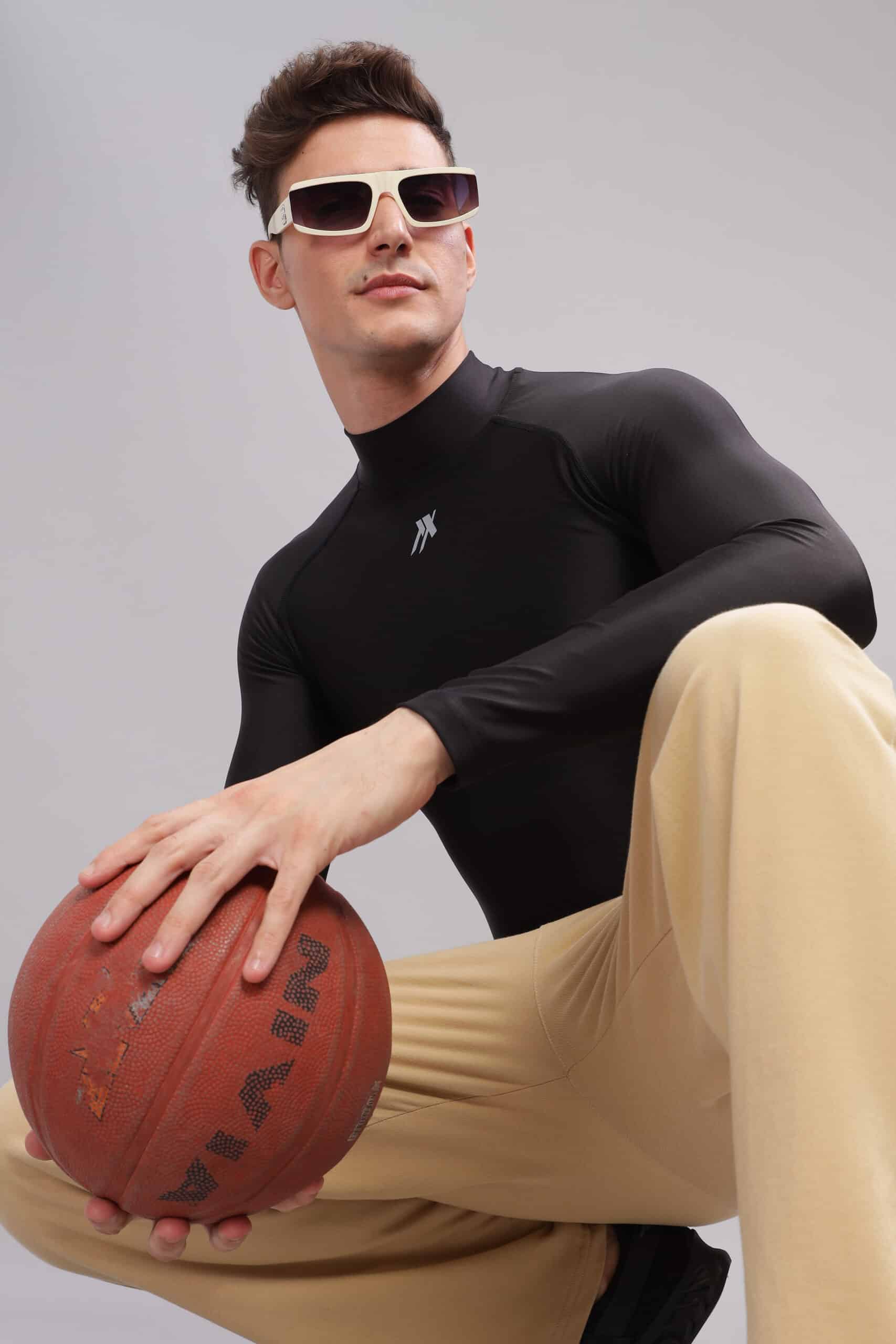High Neck Compression Tshirt Full Sleeve